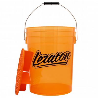 Прозрачное ведро для мойки автомобилей с сепаратором (оранжевое) 20л LERATON BUCKET BW5